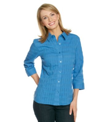 Breckenridge® Petites' Window Pane Blouse