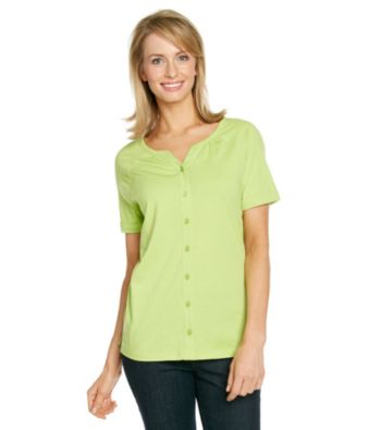 Studio Works® Buttonfront Peasant Top