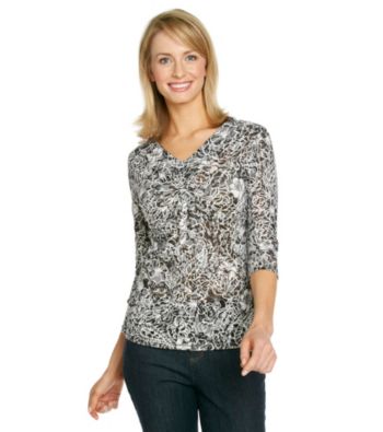 Studio Works® Burnout Printed Top