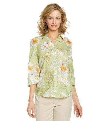 Alfred Dunner® Point Collar Front Button Up Shirt