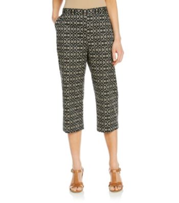 Alfred Dunner® Stretch Waistband Slice Pockets Capri