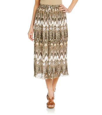 Alfred Dunner® Stretch Waistband Full Lengh Ethnic Broomstick Skirt