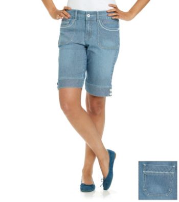 Gloria Vanderbilt® Jemma Ticking Stripe Bermuda Shorts