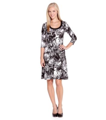 Karen Kane® Leaf Print A Line Dress