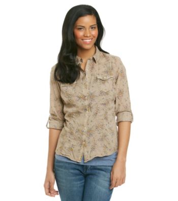 Ruff Hewn Overdye Printed Western Shirt