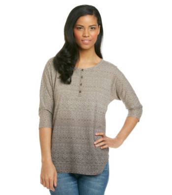 Ruff Hewn Dip-Dye Burnout Dolman Henley