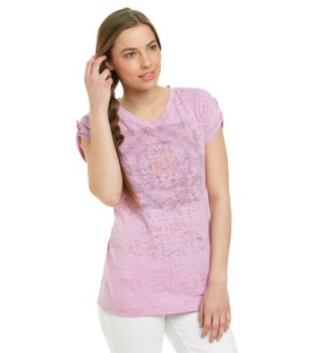 Ruff Hewn V-Neck Burnout Screen Tee