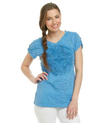 Ruff Hewn V-Neck Burnout Screen Tee