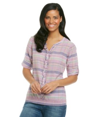 Ruff Hewn Ruffle-Front Peasant Shirt