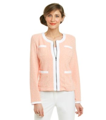 Fever™ Textured Boucle Zip-Front Jacket