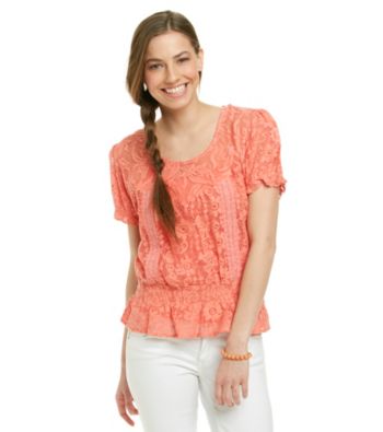 Nine West Vintage America Collection® Kacy Lace Peasant Top