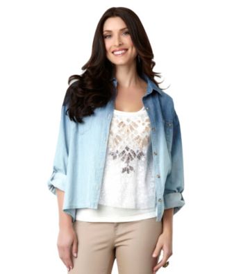 Democracy Dip-Dye Chambray Shirt