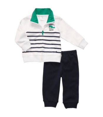 Carter's® Baby Boys' White/Navy 2-pc. Long Sleeve Mommy's Catch Set