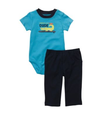Carter's® Baby Boys' Turquoise 2-pc. Dude Gator Set