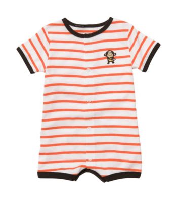 Carter's® Baby Boys' Orange Striped Monkey Creeper