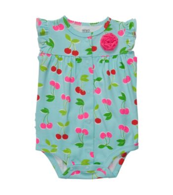 Carter's® Baby Girls' Turquoise Cherry Print Creeper
