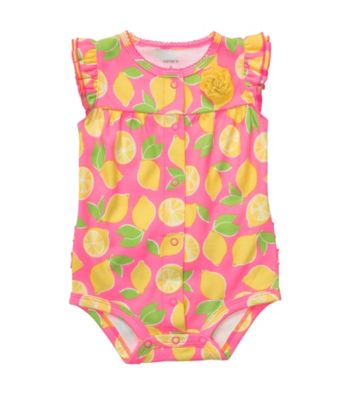 Carter's® Baby Girls' Pink Lemon Print Creeper