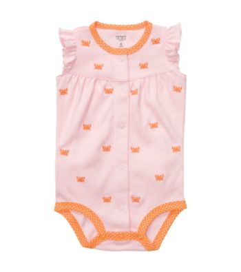 Carter's® Baby Girls' Pink Crab Schiffli Creeper