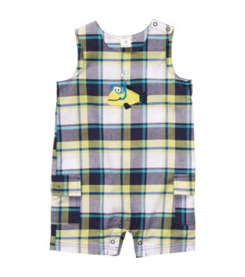 Carter's® Baby Boys' Blue Plaid Sleeveless Fish Romper
