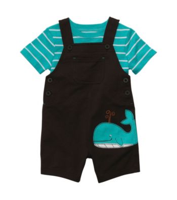 Carter's® Baby Boys' Brown Whale Shortall Set