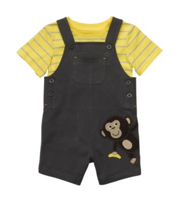 Carter's® Baby Boys' Grey Monkey Shortall Set
