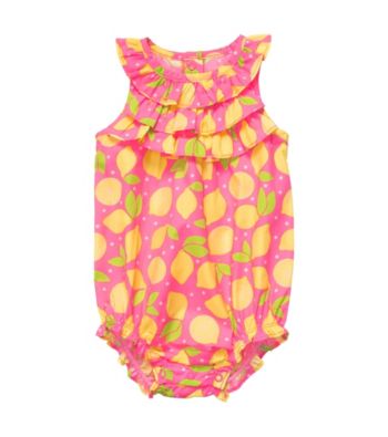 Carter's® Baby Girls' Pink/Yellow Sleeveless Lemon Print Sunsuit