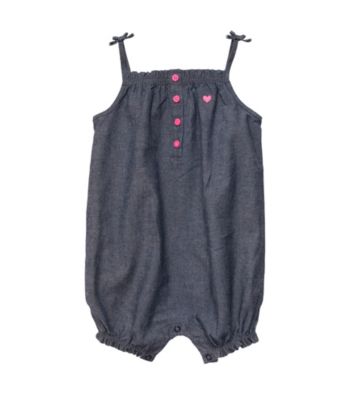 Carter's® Baby Girls' Navy Strappy Chambray Sunsuit