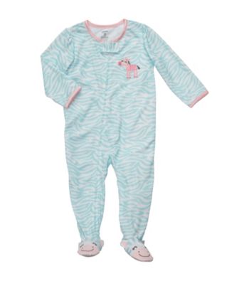 Carter's® Girls' 12M-4T Blue Animal Print Footie Pajamas