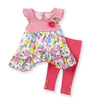 Kids Headquarters® Baby Girls' Pink 2-pc. Floral Tunic and Leggings Set