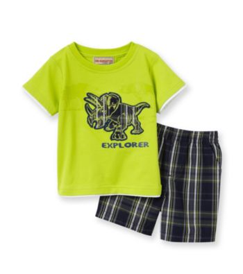 Kids Headquarters® Baby Boys' Lime 2-pc. Explorer Shorts Set