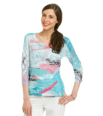 Laura Ashley Brush Stroke Animal Sublimation Top