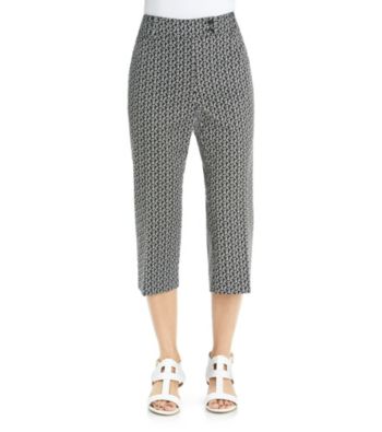 Briggs New York® Petites' Fit Printed Twill Capri