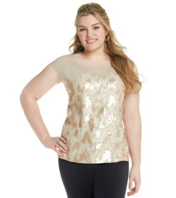Calvin Klein Plus Size Sequin Top