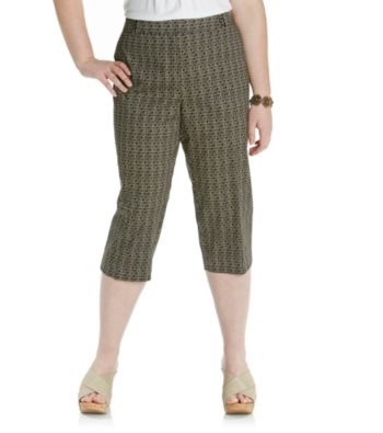 Briggs New York® Plus Size Perfect Fit Printed Capri