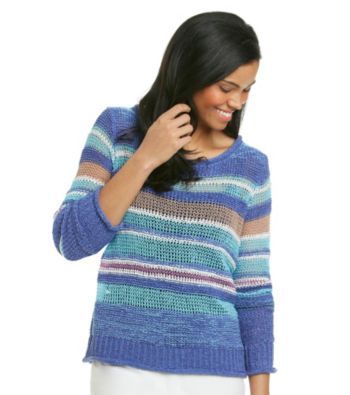 Nine West Vintage America Collection® Petites' Blossom Yarn Stripe Sweater