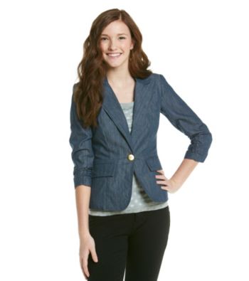 XOXO® Juniors' Chambray Blazer