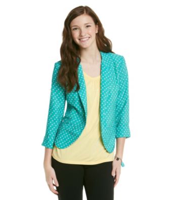 Sequin Hearts® Juniors' Polka Dot Print Jacket