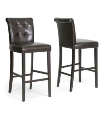 Baxton Studios Set of 2 Torrington Modern Bar Stools