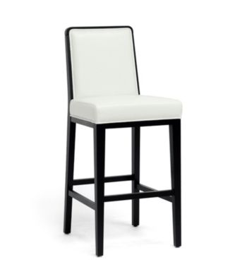 Baxton Studios Theia Black Wood and Cream Modern Bar Stools