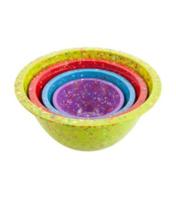 Zak Designs® 4-pc. Kiwi Confetti Nested bowl
