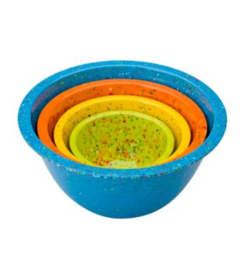 Zak Designs® 4-pc.Turquoise Confetti Nested bowl Set