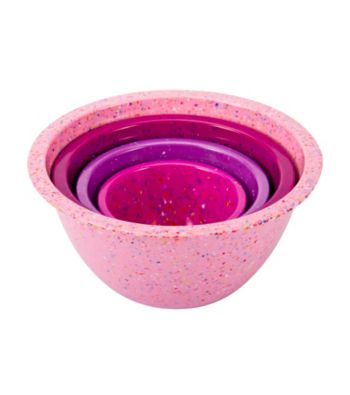 Zak Designs® 4-pc. Pink Confetti Nested bowl Set