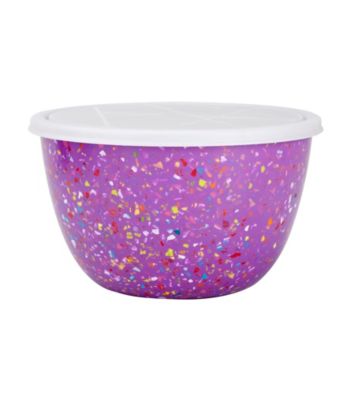 Zak Designs® 2-qt. Orchid Confetti Bowl with Lid