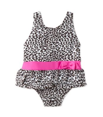 Carter's® Girls' 2T-4T Brown/White 1-pc. Cheetah Print Swimsuit