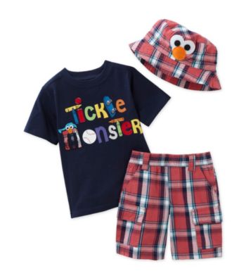 Nannette® Boys' 12M-4T Red 3-pc. Elmo Short Set with Hat