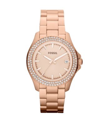 Fossil® Women's Retro Traveler Rose Goldtone Watch
