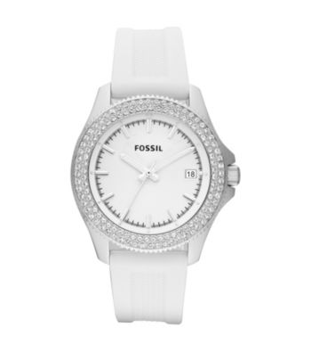 Fossil® Women's Retro Traveler White/Silvertone Watch