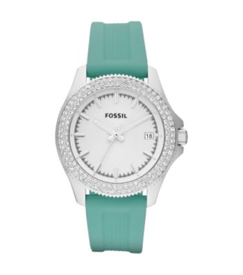 Fossil® Women's Retro Traveler Teal/Silvertone Watch