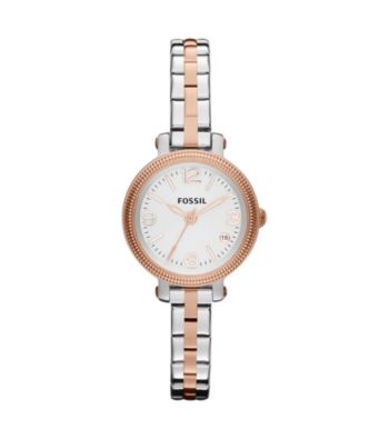 Fossil® Women's Mini Heather Two Tone Watch