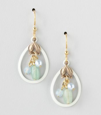 Silver Forest® Beaded Hoop Drop Earrings